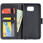 Wholesale Samsung Galaxy Note 5 Quilted Flip Leather Wallet Case with Strap (Black)